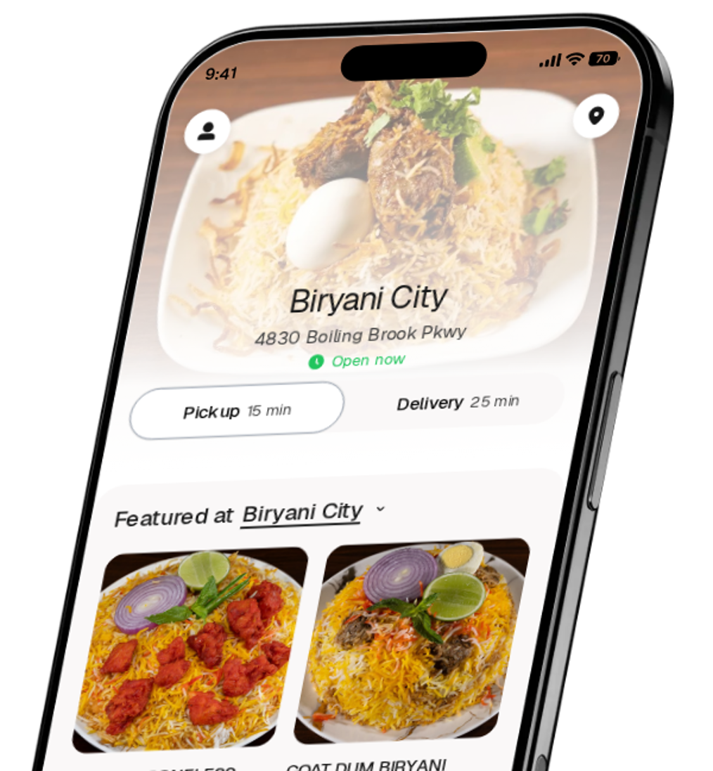 Biryani City app preview