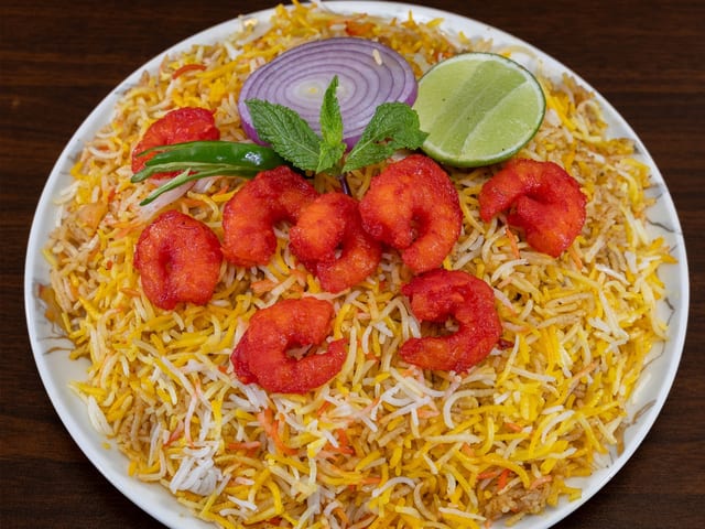 Shrimp Biryani.