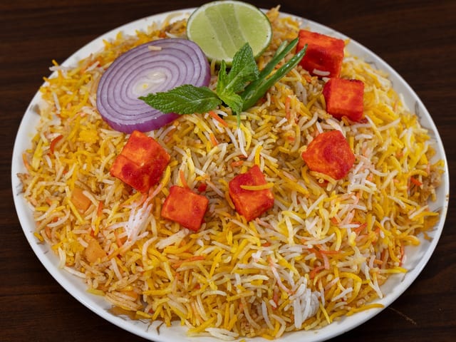 Paneer Biryani.