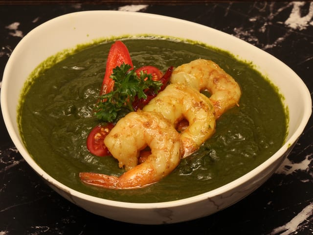 Shrimp Saag.